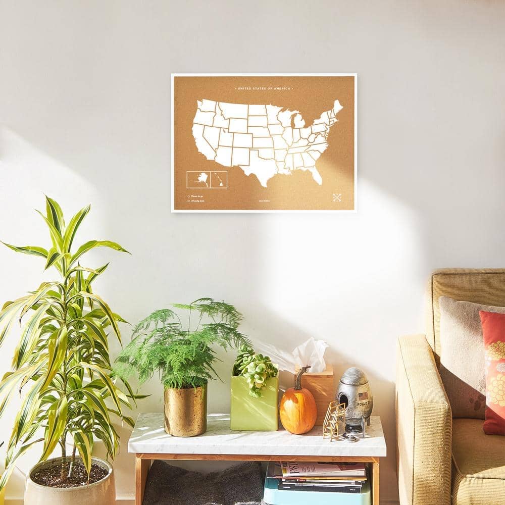 Mapa de corcho - Woody Map Natural EE.UU. - Misswood