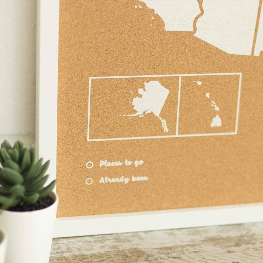 Mapa de corcho - Woody Map Natural EE.UU. - Misswood