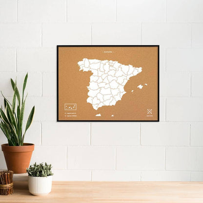 Mapa de corcho - Woody Map Natural España - Misswood