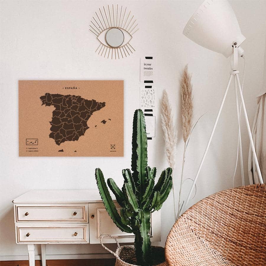 Mapa de corcho - Woody Map Natural España - Misswood