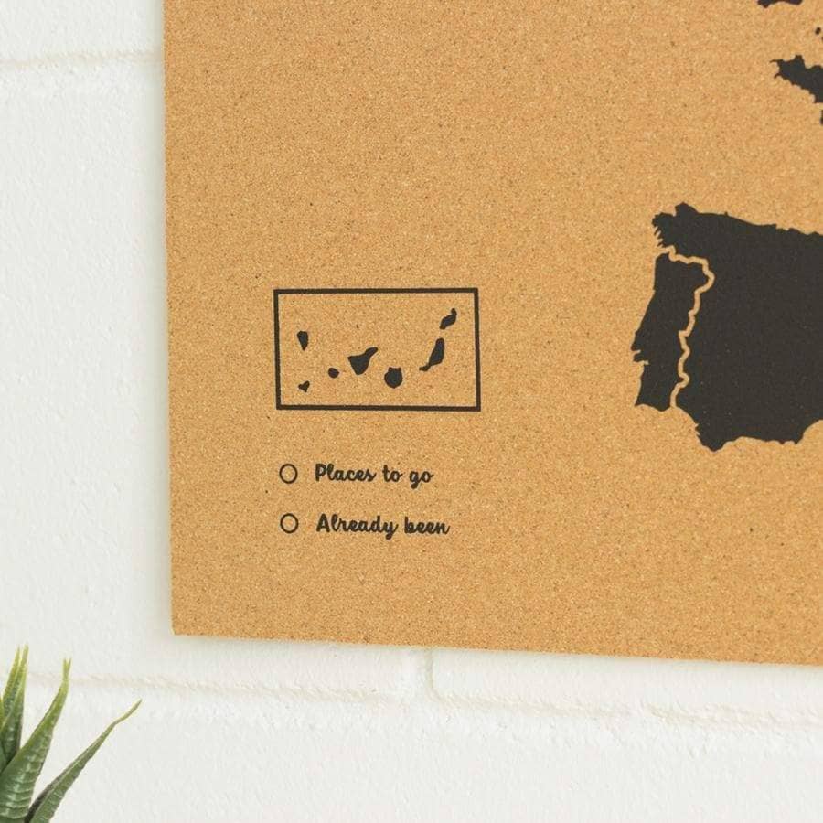 Mapa de corcho - Woody Map Natural Europa - Misswood