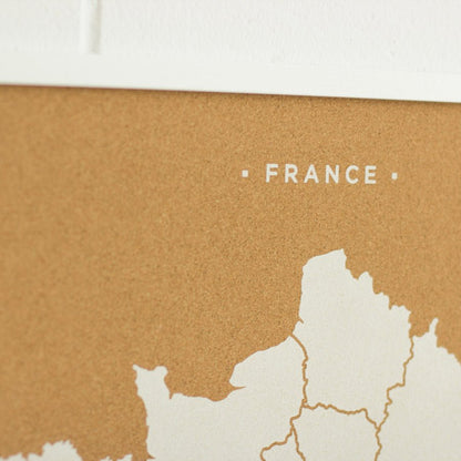 Mapa de corcho - Woody Map Natural Francia - Misswood