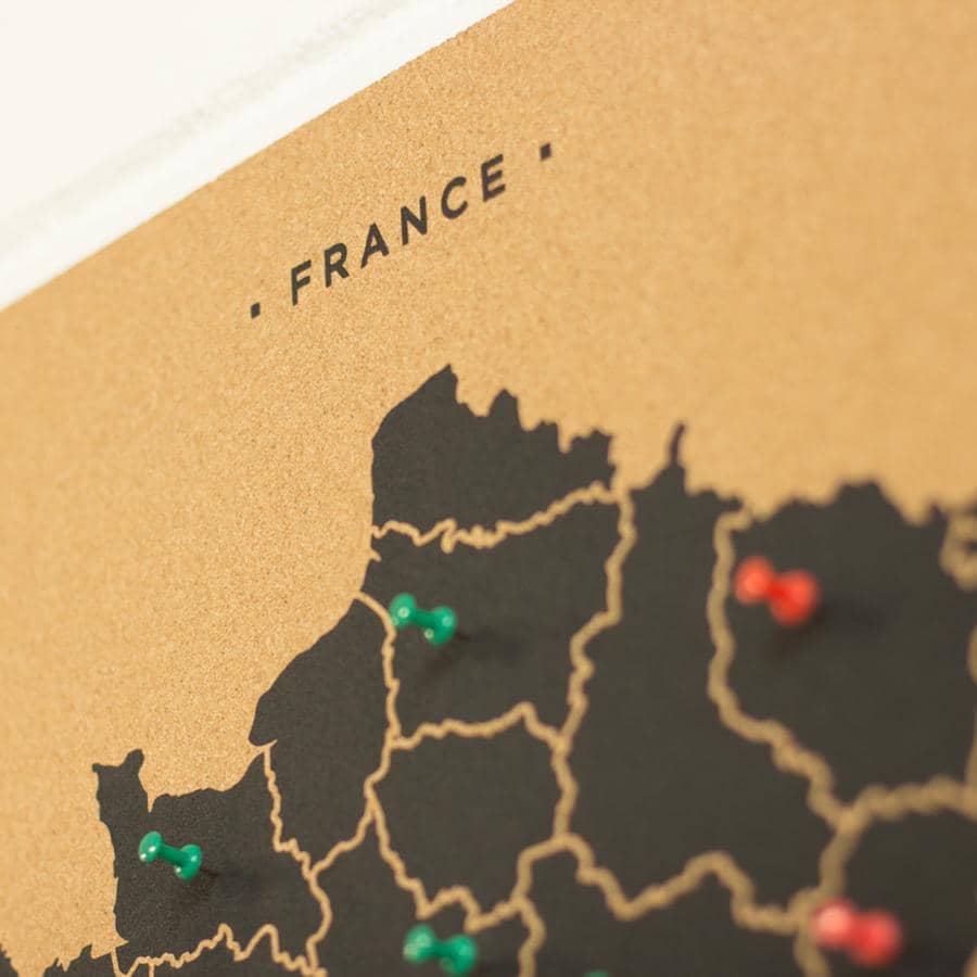 Mapa de corcho - Woody Map Natural Francia - Misswood
