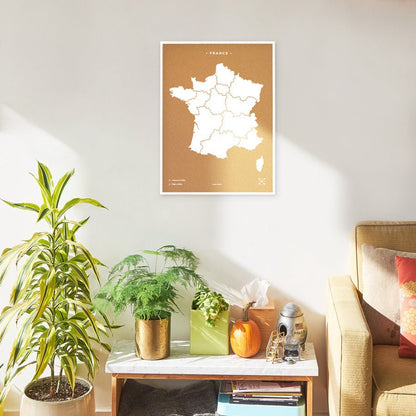 Mapa de corcho - Woody Map Natural Francia - Misswood