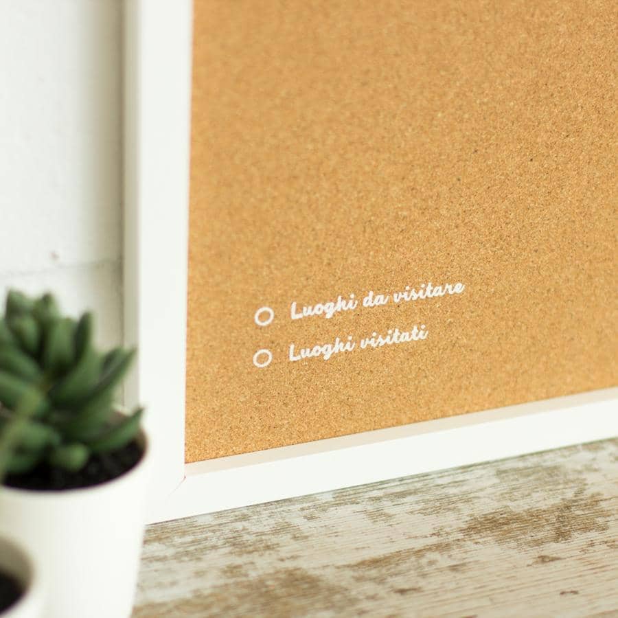 Mapa de corcho - Woody Map Natural Italia - Misswood