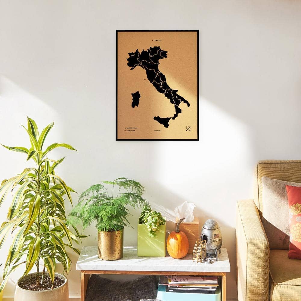 Mapa de corcho - Woody Map Natural Italia - Misswood