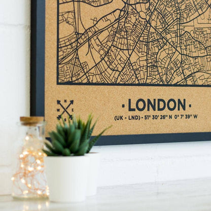 Mapa de corcho - Woody Map Natural Londres - Misswood