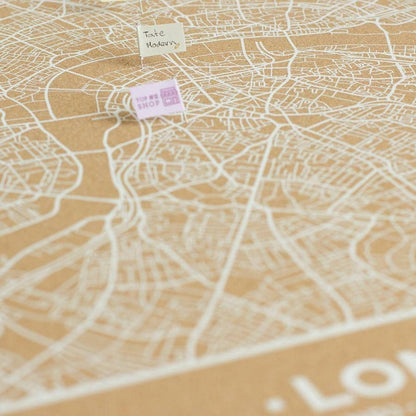 Mapa de corcho - Woody Map Natural Londres - Misswood