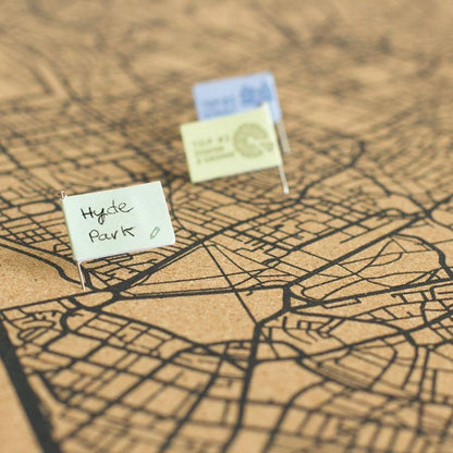 Mapa de corcho - Woody Map Natural Londres - Misswood