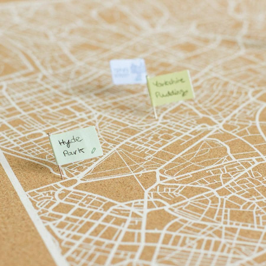 Mapa de corcho - Woody Map Natural Londres - Misswood