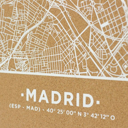 Mapa de corcho - Woody Map Natural Madrid - Misswood