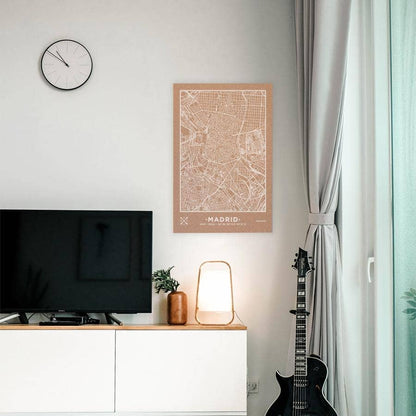 Mapa de corcho - Woody Map Natural Madrid - Misswood