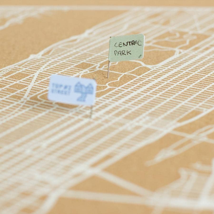 Mapa de corcho - Woody Map Natural Nueva York - Misswood