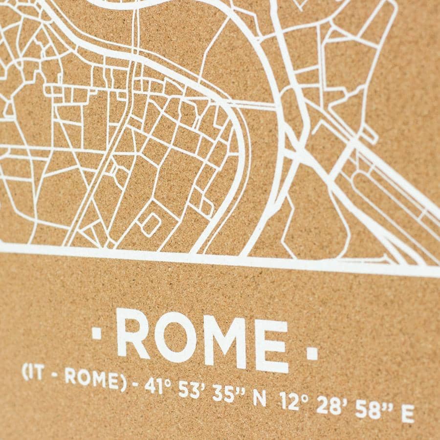 Mapa de corcho - Woody Map Natural Roma - Misswood