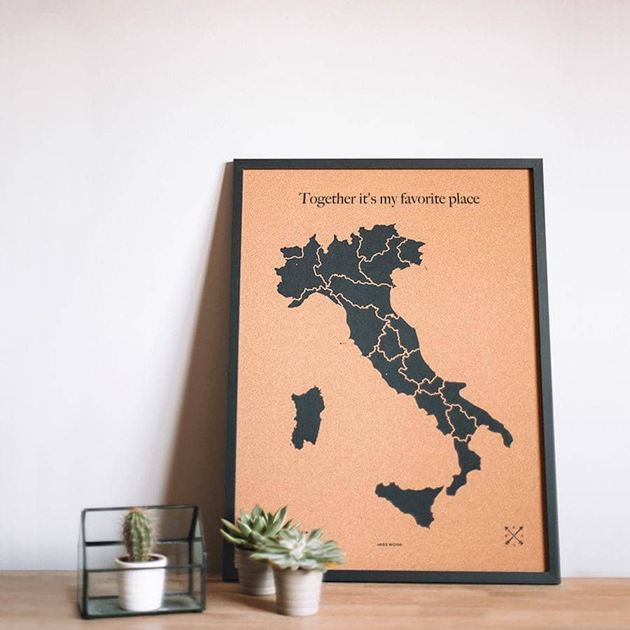 Mapa de corcho - Woody Map Personalizado - Misswood