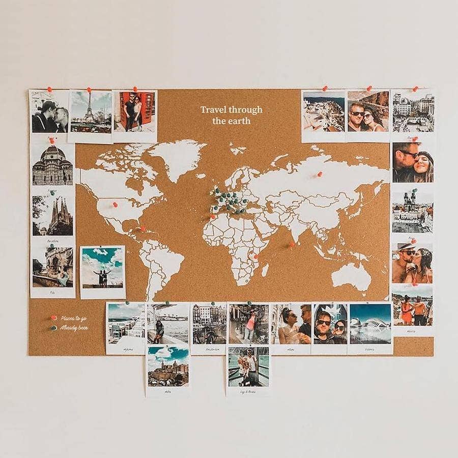 Mapa de corcho - Woody Map Personalizado - Misswood