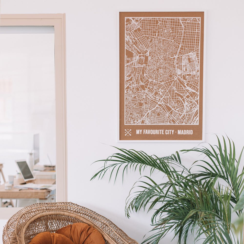 Mapa de corcho - Woody Map Personalizado - Misswood