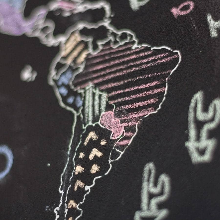 Mapa de pizarra - Woody Map Chalkboard - Misswood