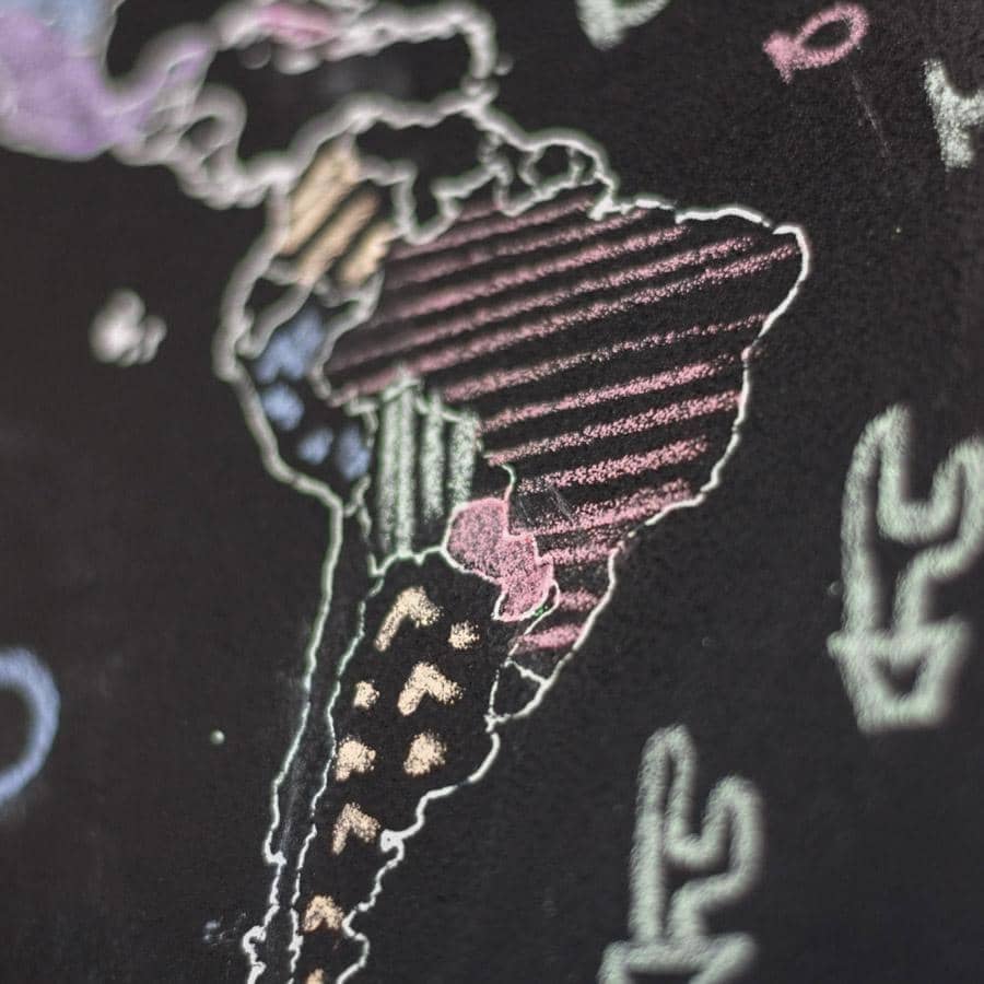 Mapa de pizarra - Woody Map Chalkboard - Misswood