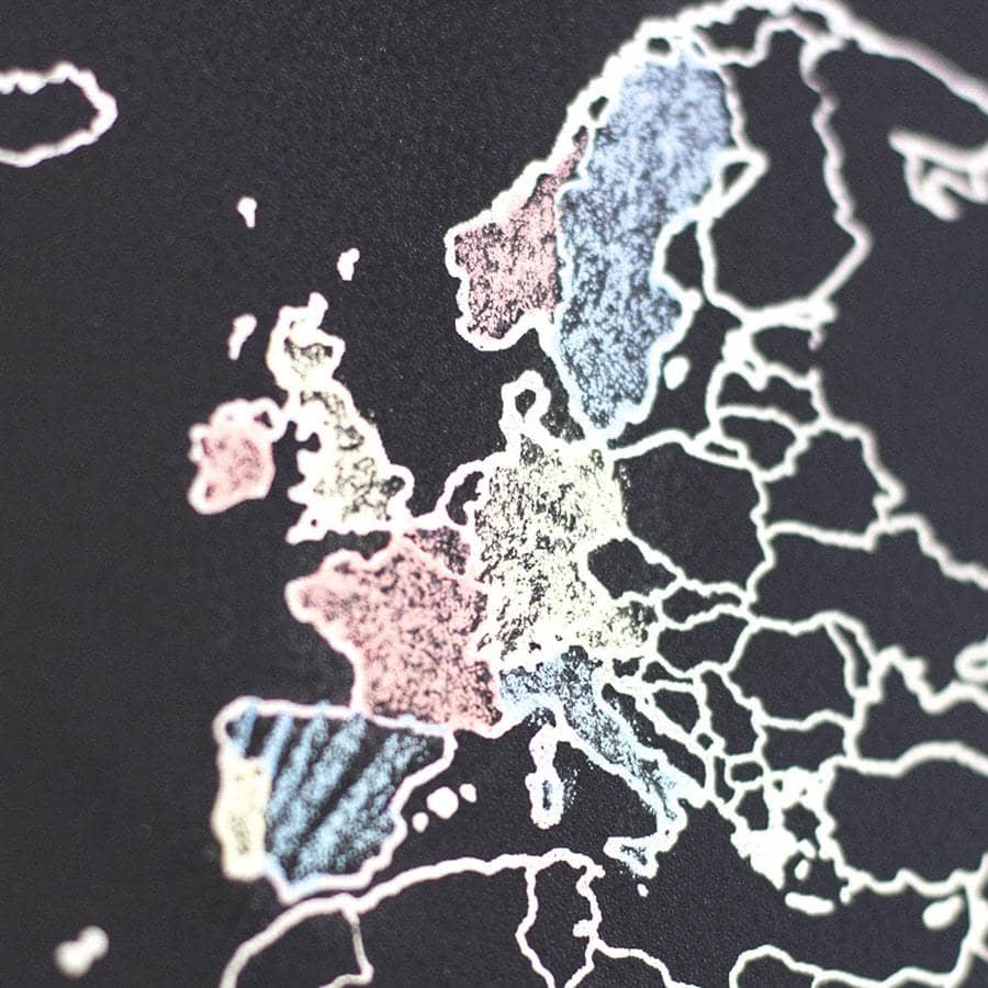 Mapa de pizarra - Woody Map Chalkboard - Misswood