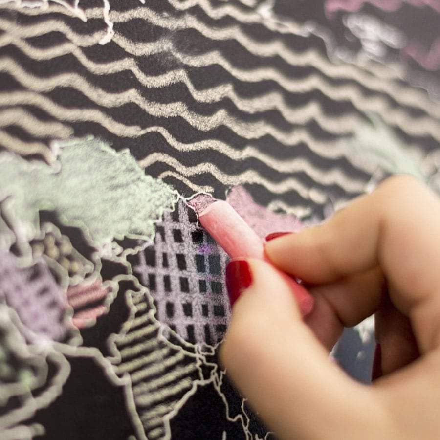 Mapa de pizarra - Woody Map Chalkboard - Misswood