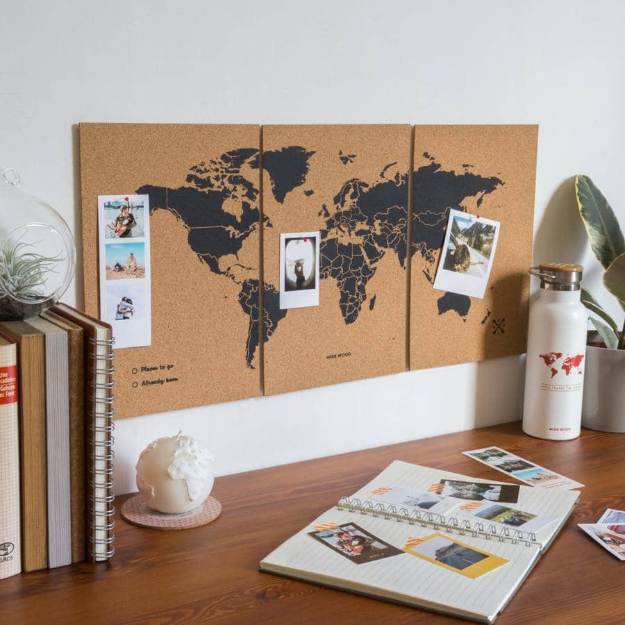 Mapa del mundo de corcho - Woody Map Natural Puzzle - Misswood