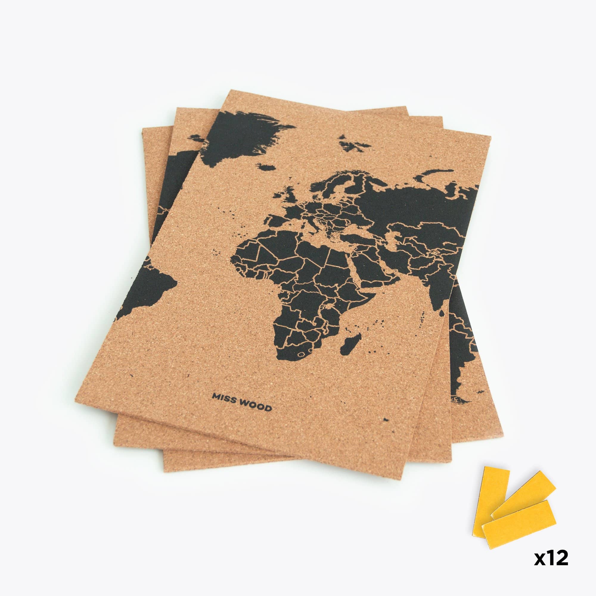 Mapa del mundo de corcho - Woody Map Natural Puzzle - Misswood