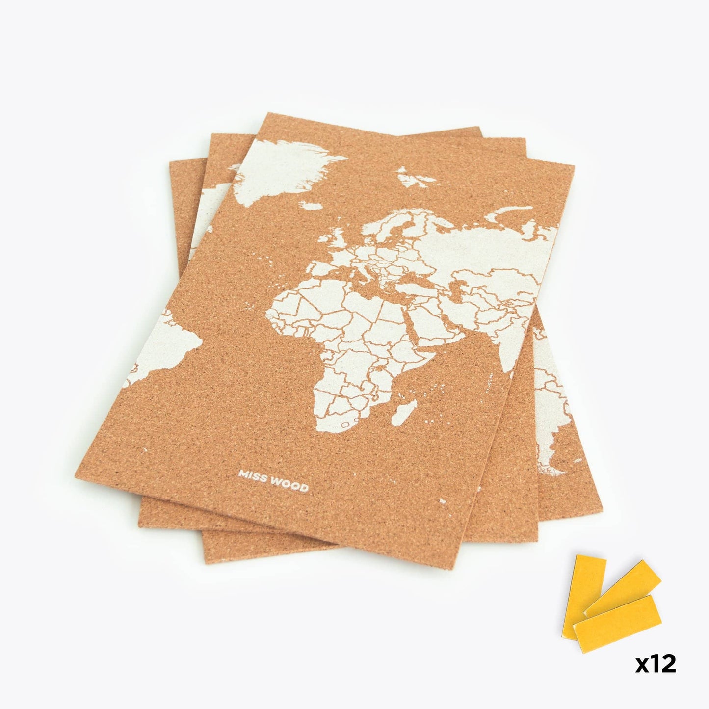 Mapa del mundo de corcho - Woody Map Natural Puzzle - Misswood