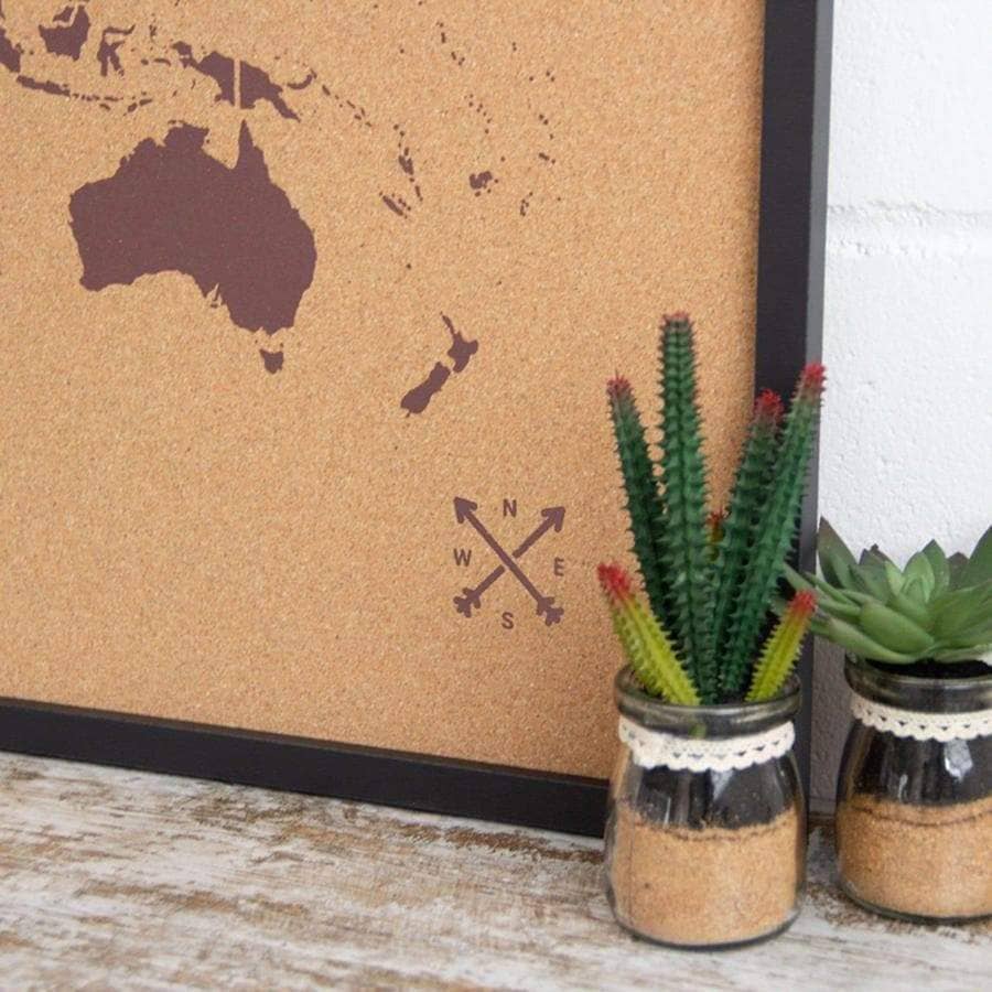 Mapamundi corcho - Woody Map Natural World - Misswood