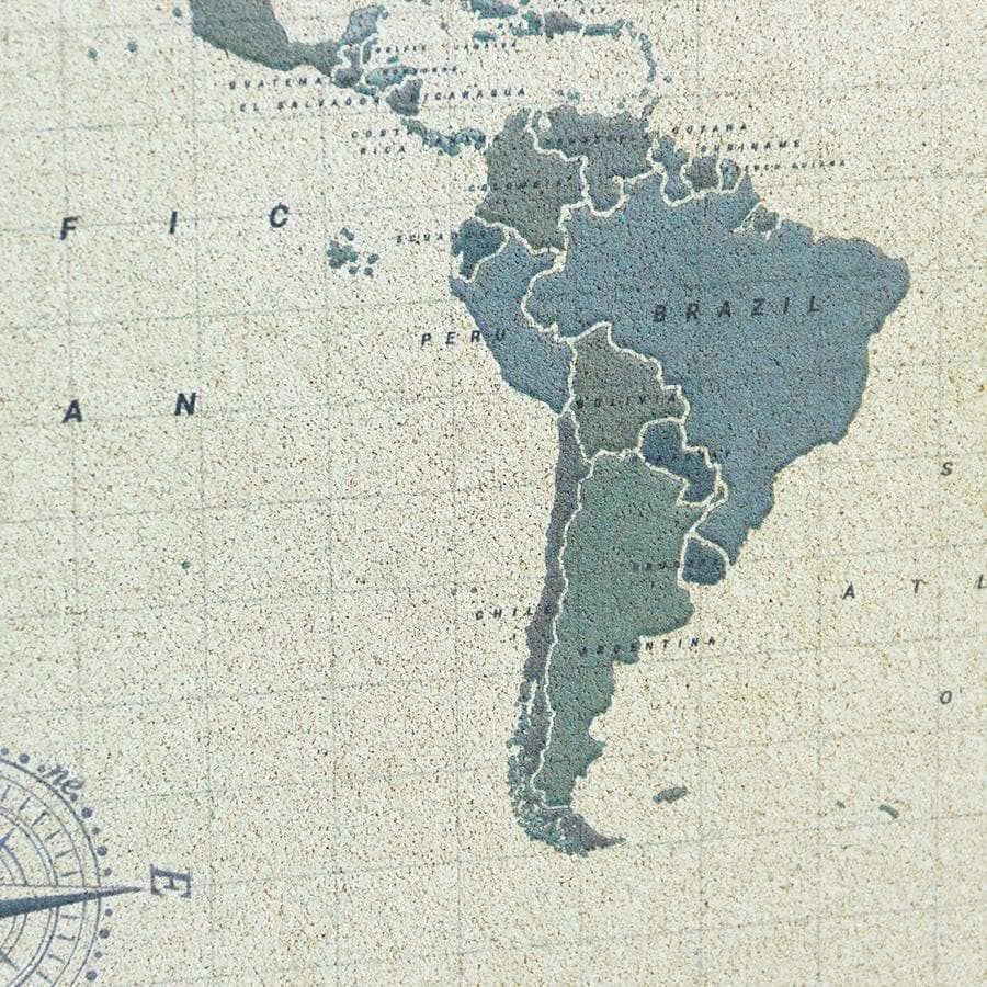 Mapamundi corcho - Woody Map Watercolor Amazonia - Misswood