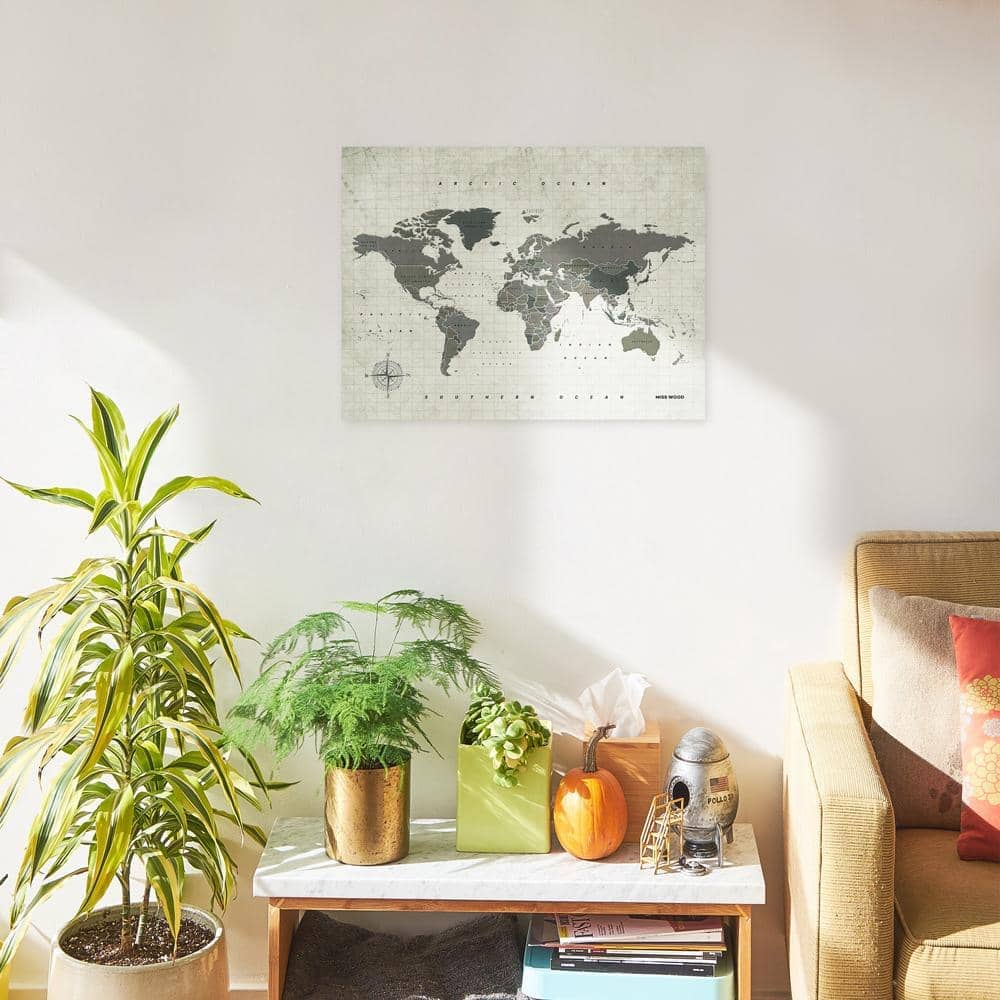 Mapamundi corcho - Woody Map Watercolor Amazonia - Misswood