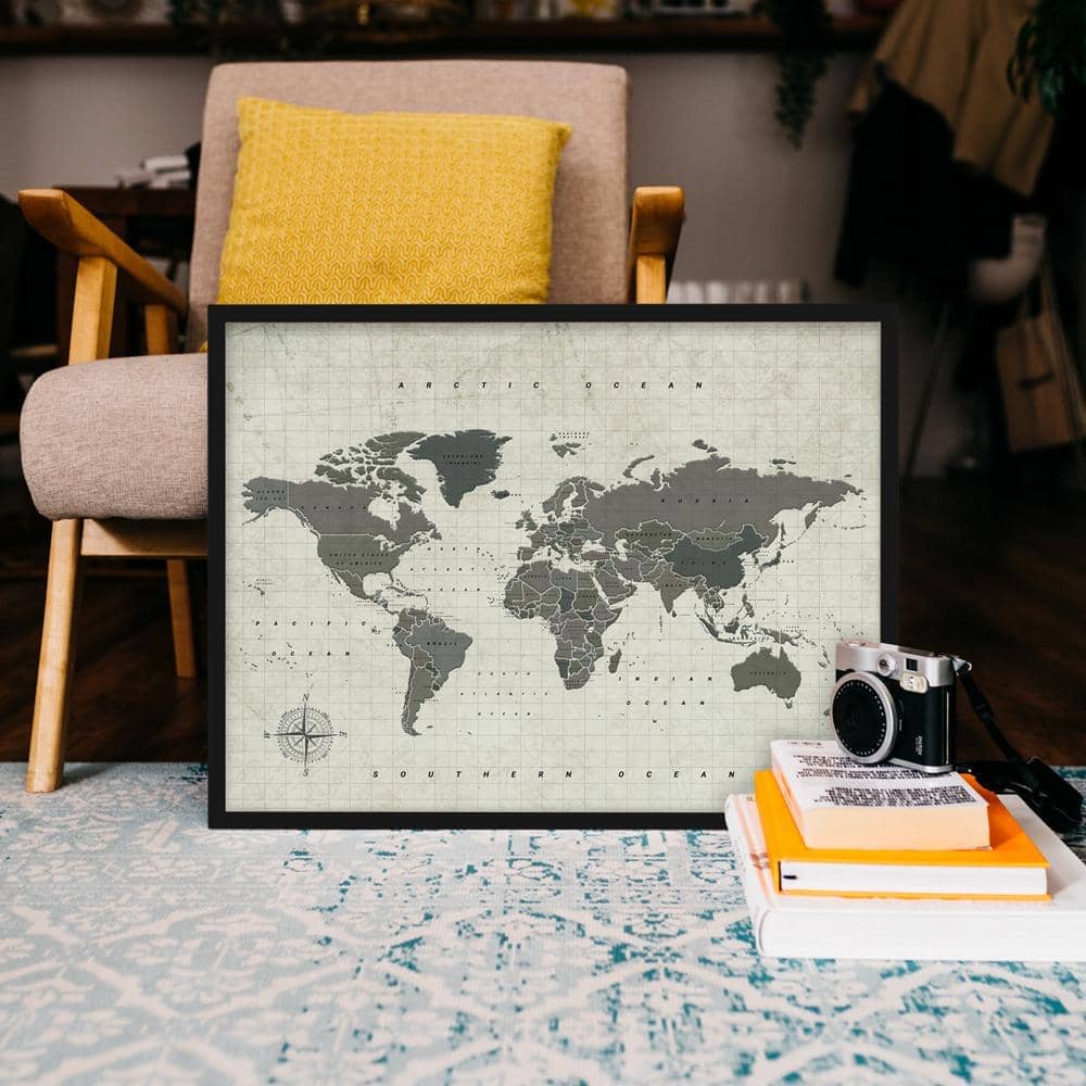 Mapamundi corcho - Woody Map Watercolor Amazonia - Misswood