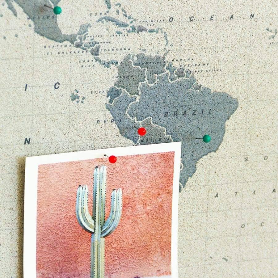 Mapamundi corcho - Woody Map Watercolor Amazonia - Misswood