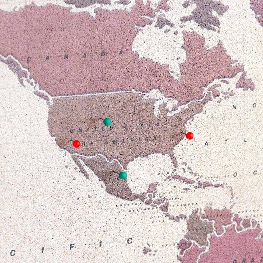 Mapamundi corcho - Woody Map Watercolor Antique - Misswood