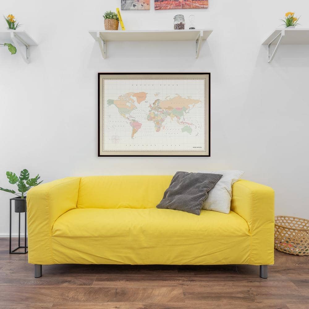 Mapamundi corcho - Woody Map Watercolor Colonial - Misswood