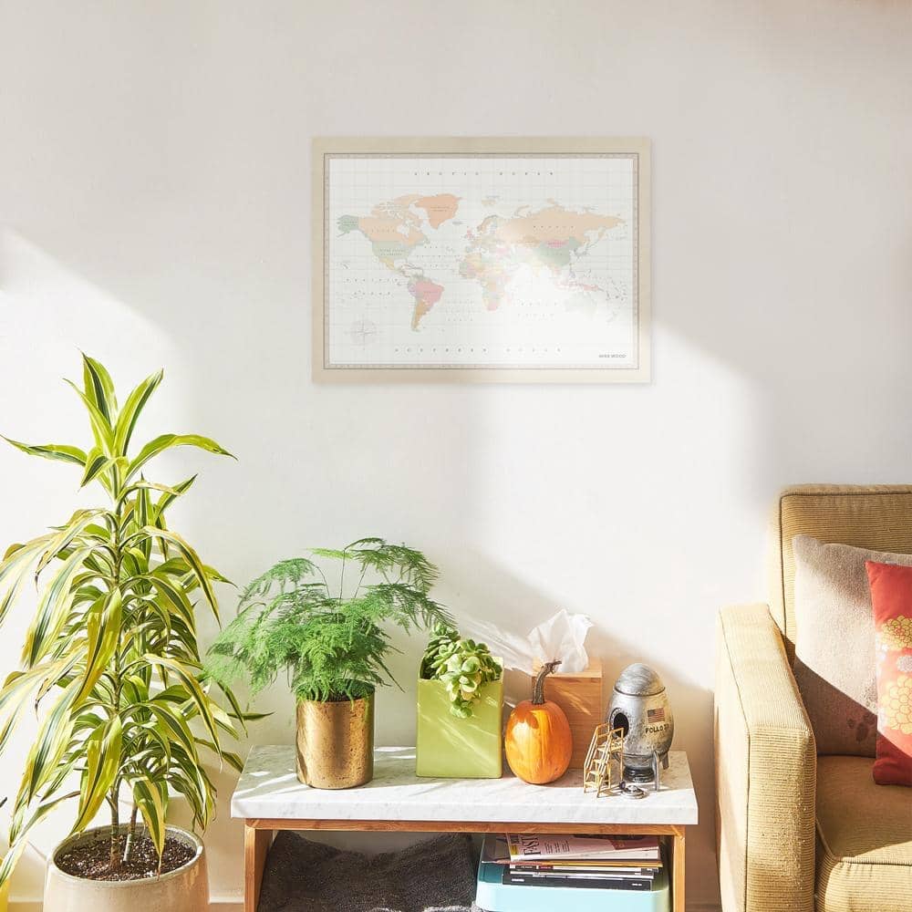 Mapamundi corcho - Woody Map Watercolor Colonial - Misswood