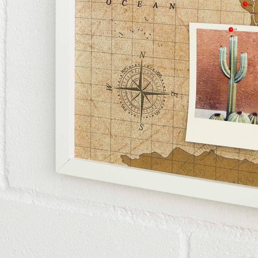Mapamundi corcho - Woody Map Watercolor Golden - Misswood