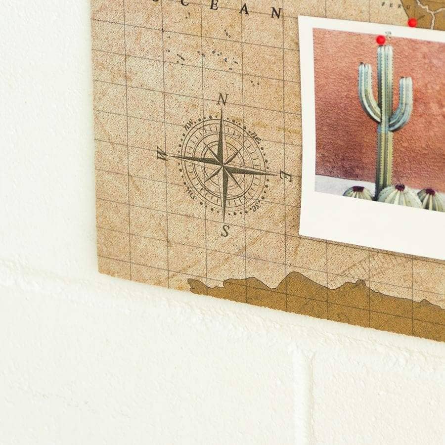 Mapamundi corcho - Woody Map Watercolor Golden - Misswood