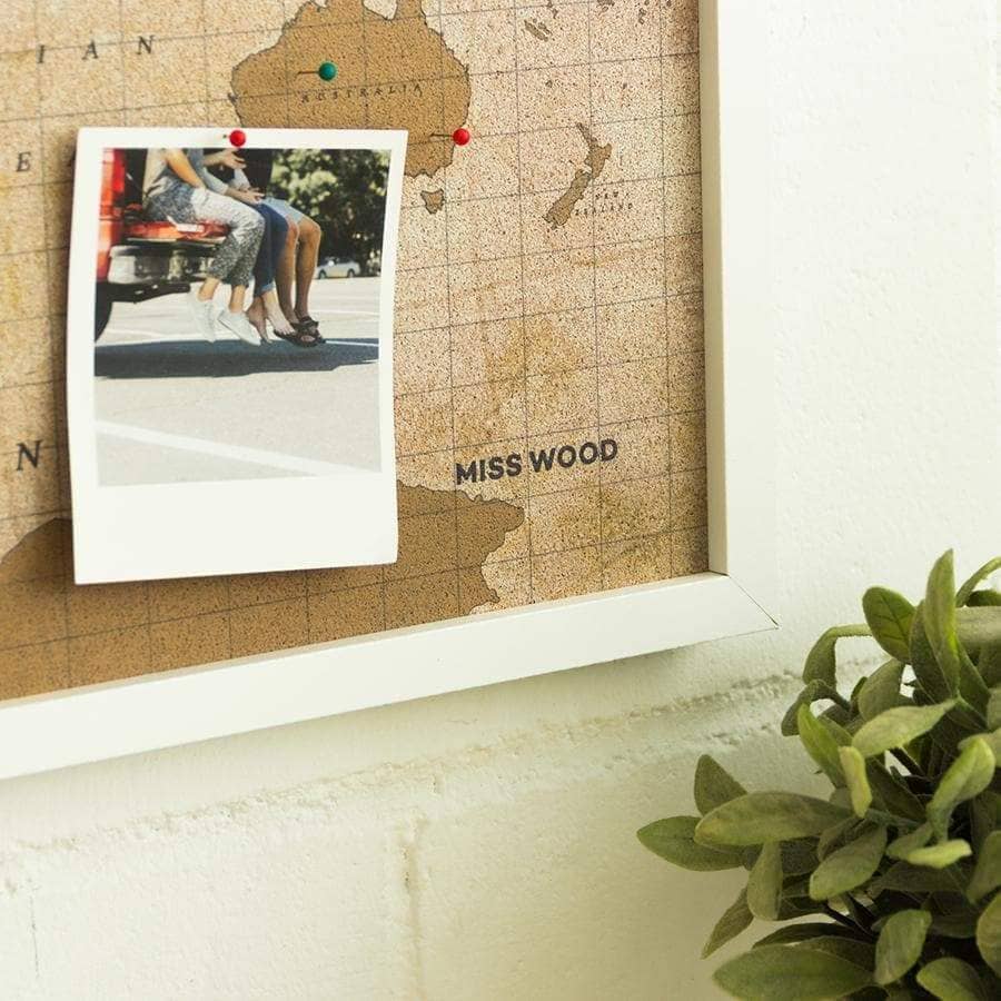 Mapamundi corcho - Woody Map Watercolor Golden - Misswood