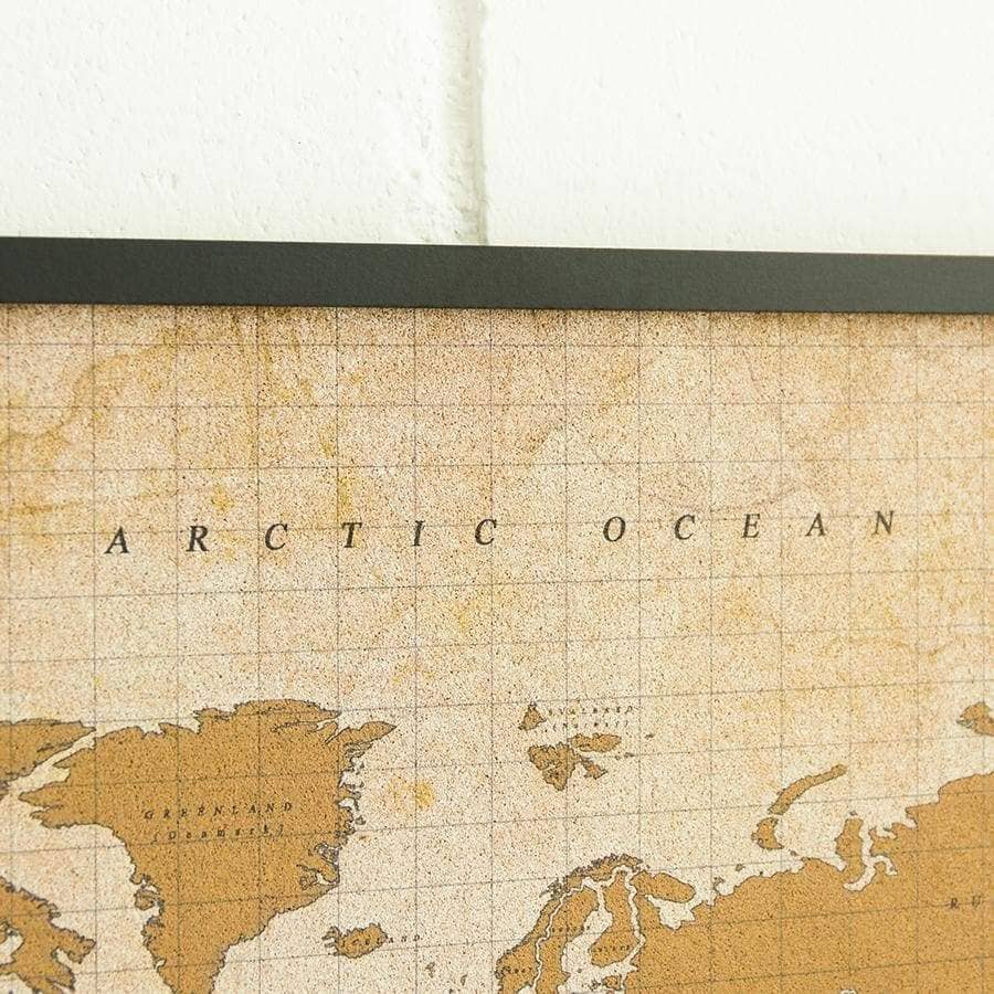 Mapamundi corcho - Woody Map Watercolor Golden - Misswood