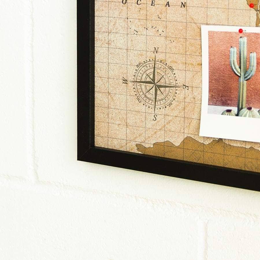 Mapamundi corcho - Woody Map Watercolor Golden - Misswood