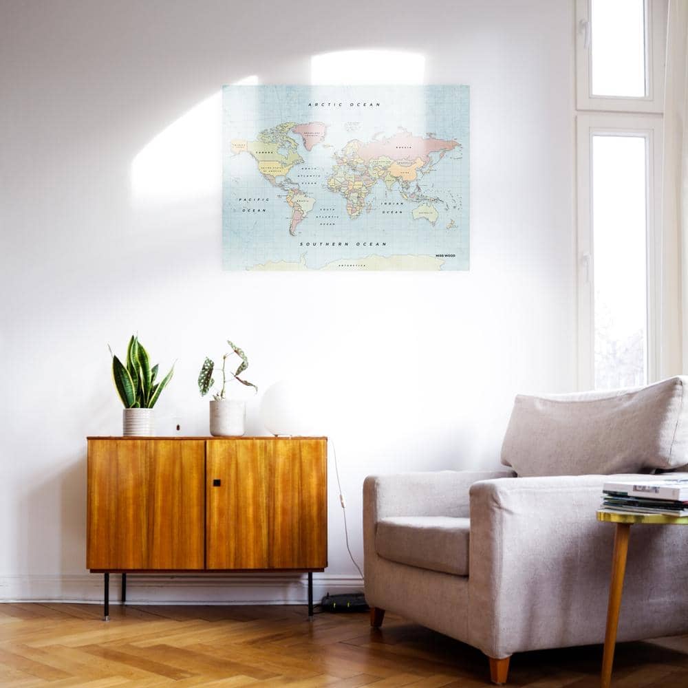 Mapamundi corcho - Woody Map Watercolor New Classic - Misswood