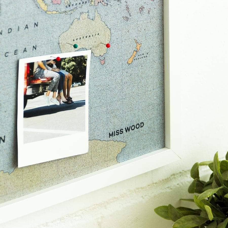 Mapamundi corcho - Woody Map Watercolor New Classic - Misswood