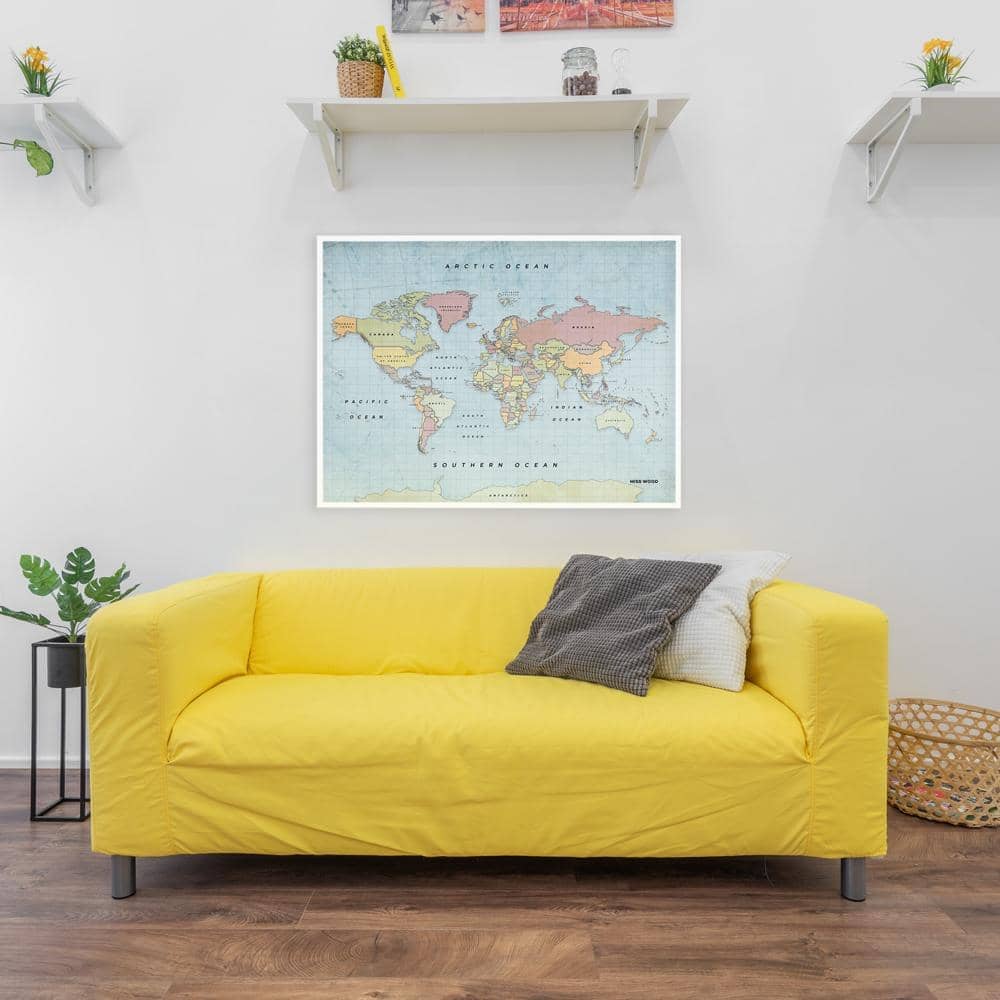 Mapamundi corcho - Woody Map Watercolor New Classic - Misswood