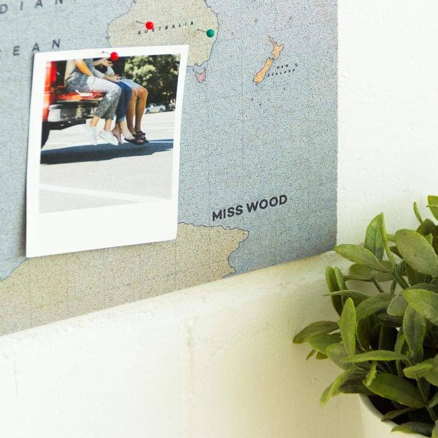 Mapamundi corcho - Woody Map Watercolor New Classic - Misswood