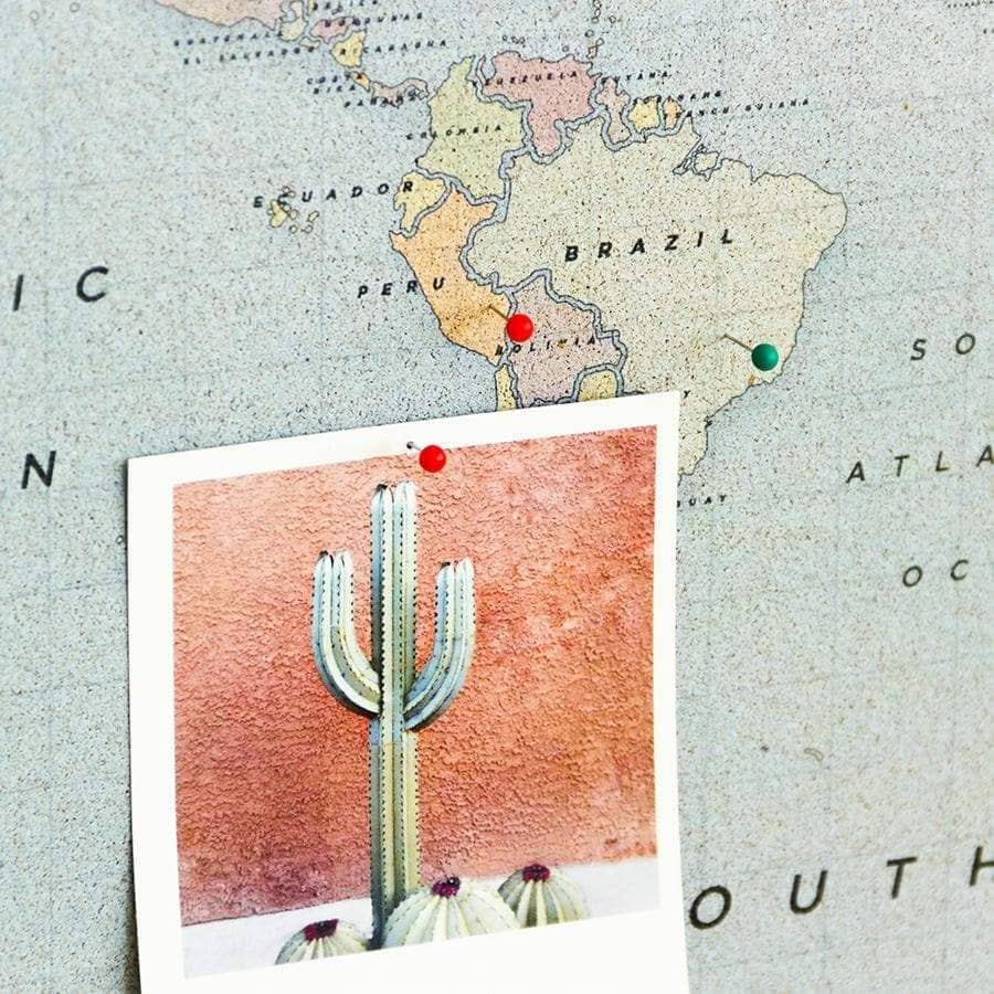 Mapamundi corcho - Woody Map Watercolor New Classic - Misswood