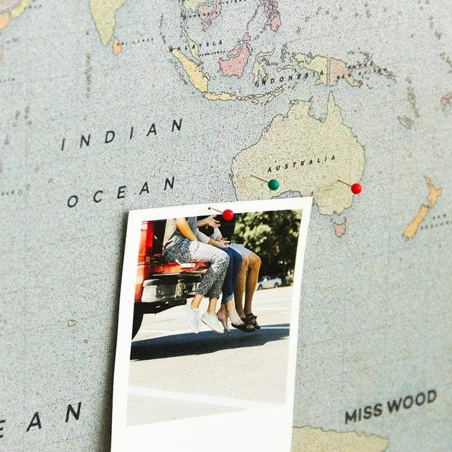 Mapamundi corcho - Woody Map Watercolor New Classic - Misswood