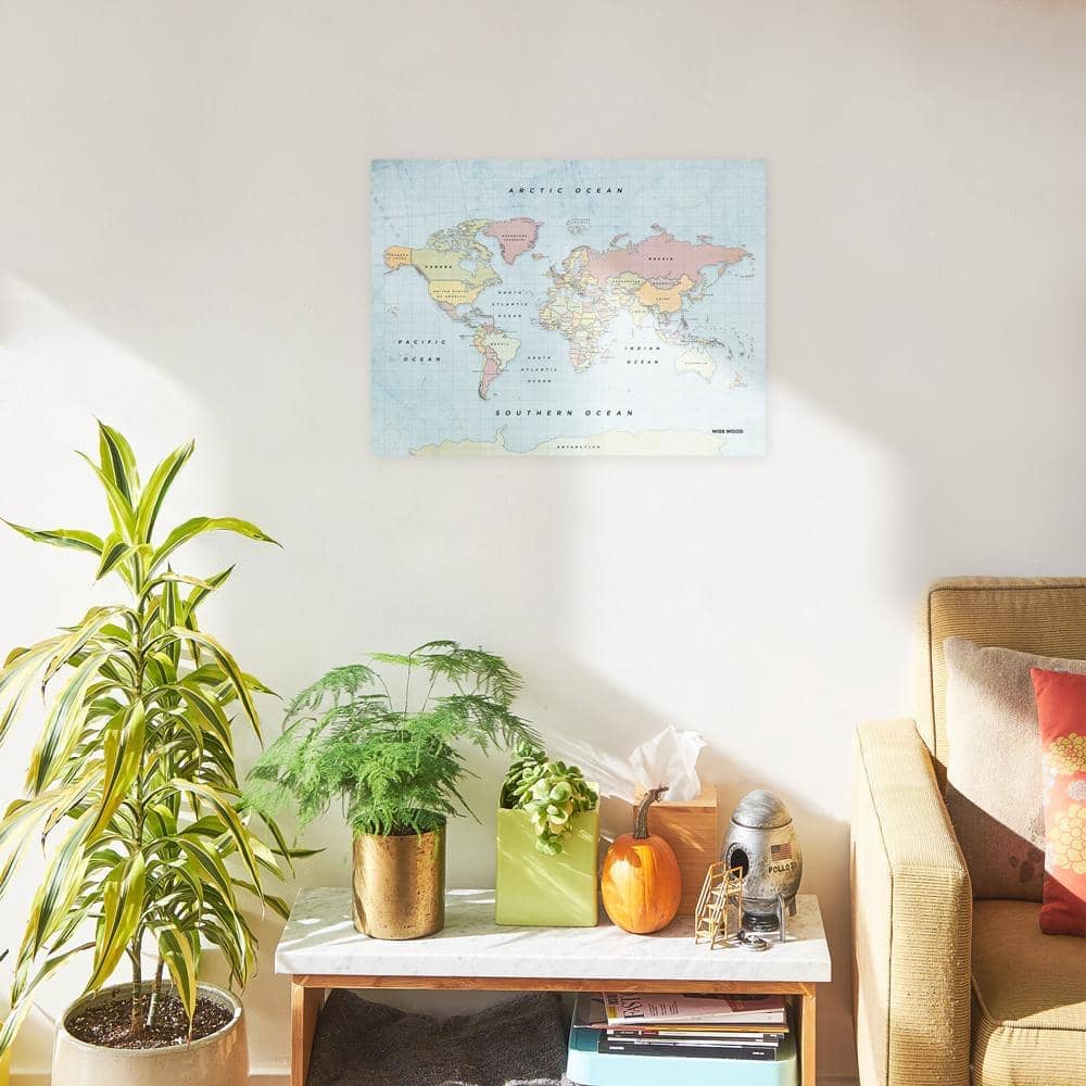 Mapamundi corcho - Woody Map Watercolor New Classic - Misswood