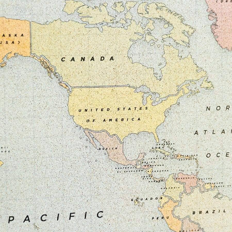 Mapamundi corcho - Woody Map Watercolor New Classic - Misswood
