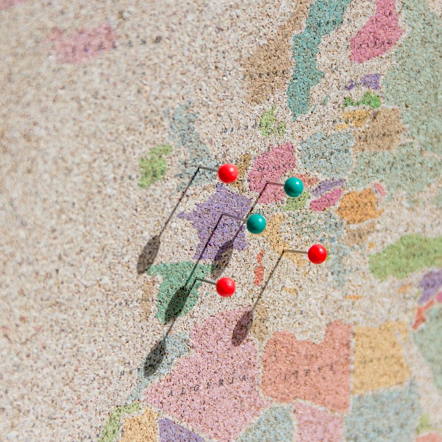 Mapamundi corcho - Woody Map Watercolor Retro - Misswood